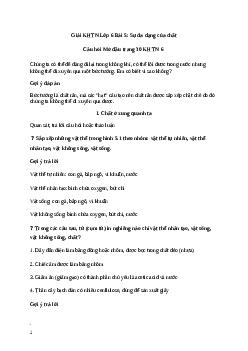 Giải KHTN Lớp 6 Bài 5: Sự đa dạng của chất | Cánh diều