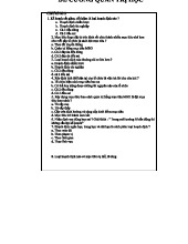 ĐỀ CƯƠNG CHO MÔN QUẢN TRỊ HỌC - Chương 3 đến 5