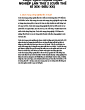 Cách Mạng Công Nghiệp Lần Thứ 2: Đặc Điểm và Tác Động (CU1)