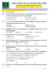 Đề thi thử THPTQG Môn Hóa học | Sở GD&ĐT Hà Tĩnh