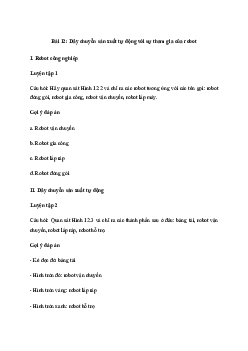 Giải Công nghệ 11 Bài 12: Dây chuyền sản xuất tự động với sự tham gia của robot | Kết nối tri thức