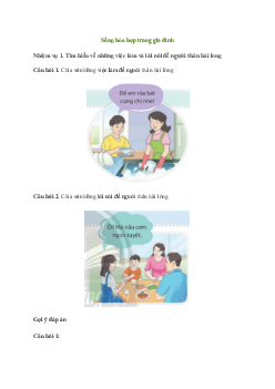 Hoạt động trải nghiệm 8: Sống hòa hợp trong gia đình - Chân trời sáng tạo