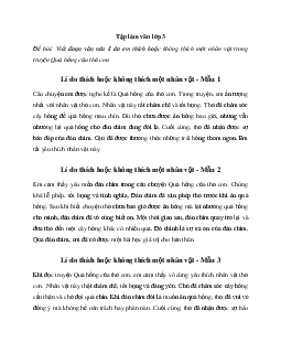 Tập làm văn lớp 3: Lí do em thích hoặc không thích một nhân vật trong truyện Quả hồng của thỏ con | Kết nối tri thức