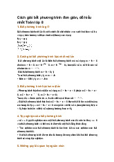 Cách giải bất phương trình đơn giản, dễ hiểu nhất Toán lớp 8