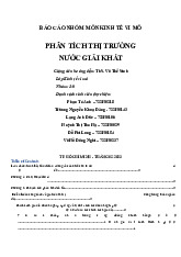 báo cáo phân tích thị trường nước giải khát | Môn kinh tế vĩ mô
