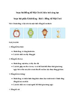 Soạn bài Đồng hồ Mặt Trời trang 90 | Tiếng việt 3 Chân trời sáng tạo