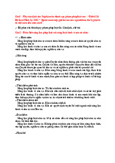 Đề cương môn Pháp luật đại cương - Trường Đại học Văn Hiến.