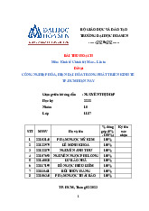 BÁO CÁO KINH TẾ: CÔNG NGHIỆP HÓA VÀ HIỆN ĐẠI HÓA TẠI TP.HCM - MÔN KINH TẾ CHÍNH TRỊ MÁC - LÊNIN HỌC KỲ 2232