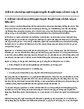 Viết bài văn kể lại một truyện truyền thuyết hoặc cổ tích Lớp 6