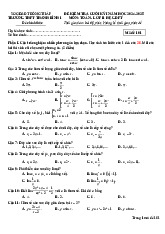 Đề cuối kỳ 1 Toán 11 năm 2024 – 2025 trường THPT Thanh Bình 1 – Đồng Tháp