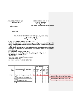 Đề thi giữa học kì 2 môn Ngữ văn 11 năm 2023 - 2024 sách Chân trời sáng tạo | đề 3