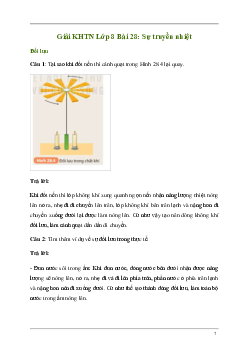 Giải KHTN 8 Bài 28: Sự truyền nhiệt | Kết nối tri thức