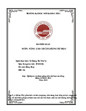 Bài tiểu luận cuối khóa Môn Nâng cao chất lượng tự học | Đại học Sư phạm Hà Nội 2