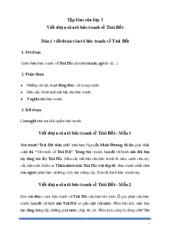 Tập làm văn lớp 3: Viết đoạn văn tả bức tranh về Trái Đất | Kết nối tri thức