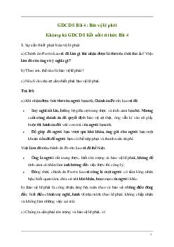 Giải GDCD 8 Bài 4: Bảo vệ lẽ phải | Kết nối tri thức