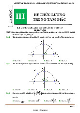 Đề kiểm tra theo bài học chủ đề hệ thức lượng trong tam giác