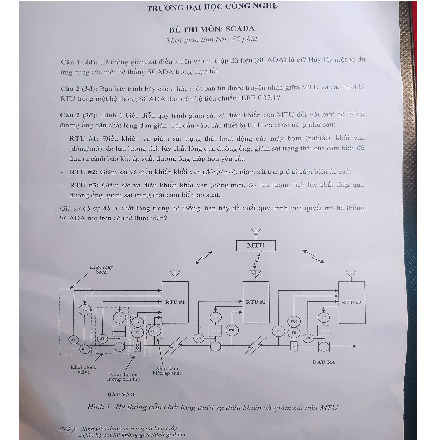 Đề thi SCADA kỳ 1 năm học 2022-2023 | Trường Đại học Công nghệ, Đại học Quốc gia Hà Nội