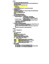 Giá trị và Quy luật trong Kinh tế - Tham khảo Chương II & III