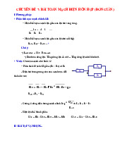 CHUYÊN ĐỀ 7: Bài toán mạch điện hỗn hợp (đơn giản)  | Bài tập vật lý đại cương | Trường Đại học khoa học Tự nhiên