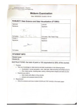 Đề thi giữa kỳ học phần Data Science and Visualization | Trường Đại học Quốc tế, Đại học Quốc gia Thành phố Hồ Chí Minh