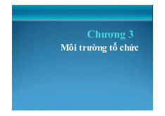 Chương 3 Môi trường tổ chức - Môn Quản trị Học - Đại Học Kinh Tế - Đại học Đà Nẵng