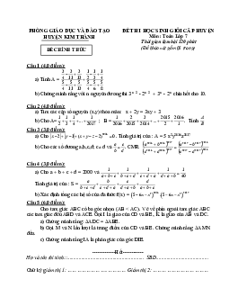 Đề học sinh giỏi huyện Toán 7 năm 2016 – 2017 phòng GD&ĐT Kim Thành – Hải Dương