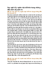 Suy nghĩ về ý nghĩa việc biết trân trọng những điều bình dị quanh ta