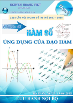 TOP 3326 câu trắc nghiệm chuyên đề hàm số trong các đề thi thử Toán năm học 2017 – 2018 Toán 12