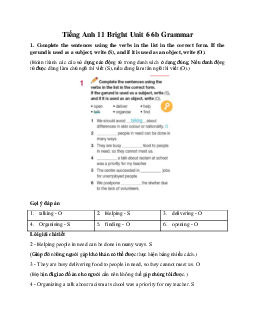Giải Tiếng Anh 11 Unit 6 6b Grammar | Bright