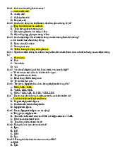 Đề thi Tổng hợp Môn Sinh lý bệnh | Đại học Kỹ thuật Y - Dược Đà Nẵng