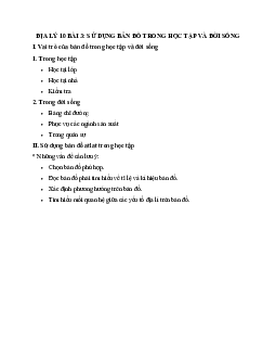 Tóm tắt lý thuyết Địa lý 10 bài 3