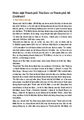 Phân biệt Thành phố Thủ Đức và Thành phố Hồ Chí Minh?