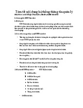 Tóm tắt nội dung Môn Hệ thống thông tin quản lý | Đại học Kinh Tế Quốc Dân