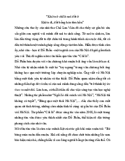 Phân tích tản văn "Cõi lá" - Đỗ Phấn | Văn mẫu 11 Chân trời sáng tạo
