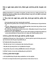 Dàn ý nghị luận phân tích, đánh giá một tác phẩm truyện chi tiết | Ngữ văn 10