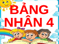 Giáo án điện tử Toán 3 Chương 1 Cánh diều: Bảng nhân 4