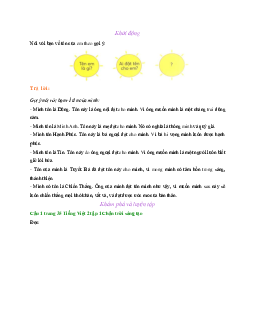 Giải SGK môn Tiếng Việt lớp 2 -  Bài 3: Những cái tên | Chân trời sáng tạo