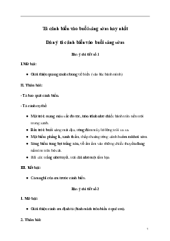 Tả cảnh biển vào buổi sáng sớm | Tập làm văn lớp 5