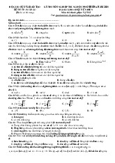 Đề minh họa Vật Lí 2025 thi tốt nghiệp THPT Bộ GD&ĐT có đáp án
