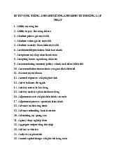 85 từ vựng tiếng Anh chuyên ngành kinh tế thông dụng nhất