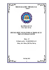Chức Năng Lãnh Đạo Tại Tập Đoàn Lotte | Bài Thảo Luận Môn Quản Trị Học