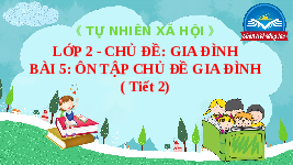 Giáo án điện tử tự nhiên và xã hội 2 Bài 5 Chân trời sáng tạo : Ôn tập chủ đề Gia đình.