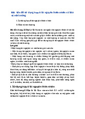 Giải SGK Địa Lí 12 Chân trời sáng tạo Bài 5: Vấn đề sử dụng hợp lí tài nguyên thiên nhiên và bảo vệ môi trường