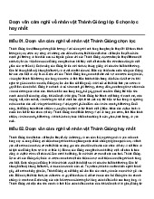 Đoạn văn cảm nghĩ về nhân vật Thánh Gióng lớp 6 chọn lọc hay nhất