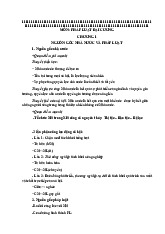 Tóm Tắt Pháp Luật Đại Cương | Đại học Quy Nhơn