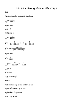 Giải Toán 11 Bài 3: Đạo hàm cấp hai | Cánh diều