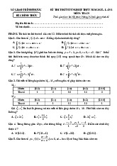 Đề thi thử tốt nghiệp THPT 2025 môn Toán lần 1 Sở GD&ĐT Bình Phước