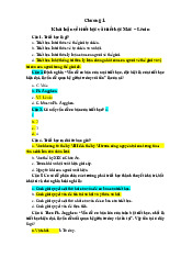 Đề cương trắc nghiệm Chương 1.Khái luận về triết học và triết học Mác – Lênin môn Triết hoc Mác - Lênin | Học viện Nông nghiệp Việt Nam