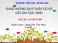 Giáo án điện tử Toán học 1 bài 30 Vì sự bình đẳng: Luyện tập