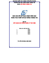 BÁO CÁO ĐỒ ÁN THỰC HÀNH IS201 - XÂY DỰNG HỆ THỐNG QUẢN LÝ THƯ VIỆN